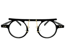 Classic Sophisticated Vintage Retro Style Clear Lens EYEGLASSES Round Black Optical Frame 2996