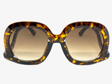 Oversized Vintage Retro Style SUNGLASSES Large Tortoise Frame 9189