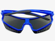 Oversized Retro Sporty Wrap Around Style SUNGLASSES Large Blue Frame B0277