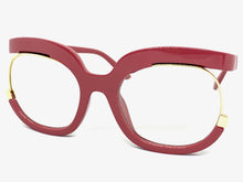Oversized Classic Vintage RETRO Style Clear Lens EYEGLASSES Pink Optical Frame - RX Capable 1459