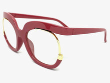 Oversized Classic Vintage RETRO Style Clear Lens EYEGLASSES Pink Optical Frame - RX Capable 1459