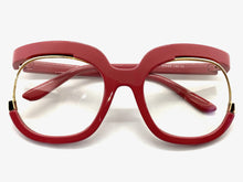 Oversized Classic Vintage RETRO Style Clear Lens EYEGLASSES Pink Optical Frame - RX Capable 1459