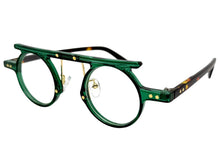 Classic Sophisticated Vintage Retro Style Clear Lens EYEGLASSES Round Green Optical Frame 2996