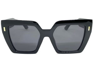 Oversized Classic Vintage Retro Style SUNGLASSES Large Square Black Frame 80915