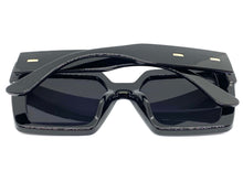 Oversized Classic Vintage Retro Style SUNGLASSES Large Square Black Frame 80915