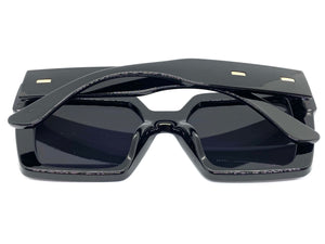 Oversized Classic Vintage Retro Style SUNGLASSES Large Square Black Frame 80915