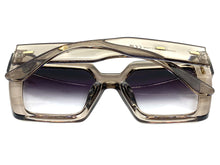 Oversized Classic Vintage Retro Style SUNGLASSES Large Square Gray Frame 80915