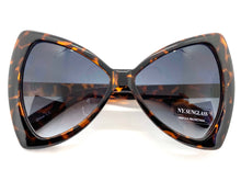 Oversized Retro Bow Shaped SUNGLASSES Large Tortoise Frame 6317