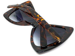 Oversized Retro Bow Shaped SUNGLASSES Large Tortoise Frame 6317