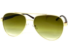 Classy Elegant Sophisticated Luxury Retro Aviator Style SUNGLASSES Gold & Wooden Frame 2112