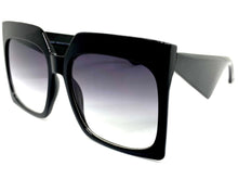 Oversized Classic Vintage Retro Style SUNGLASSES Large Square Black Frame 80914