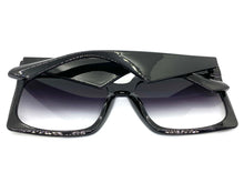 Oversized Classic Vintage Retro Style SUNGLASSES Large Square Black Frame 80914