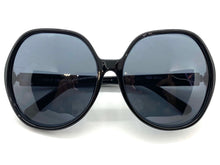 Oversized Exaggerated Vintage Retro Style SUNGLASSES Large Round Black Frame 7990