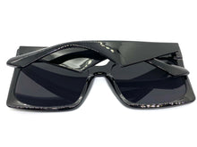 Oversized Classic Vintage Retro Style SUNGLASSES Large Square Black Frame 80914