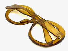 Oversized Exaggerated Vintage Retro Style Clear Lens EYEGLASSES Large Round Brown Optical Frame - RX Capable 9240