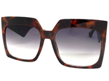 Oversized Classic Vintage Retro Style SUNGLASSES Large Square Tortoise Frame 80914