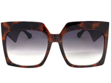 Oversized Classic Vintage Retro Style SUNGLASSES Large Square Tortoise Frame 80914