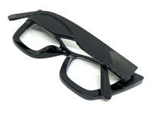 Oversized Exaggerated Retro Cat Eye Clear Lens EYEGLASSES Large Thick Black Optical Frame - RX Capable M459