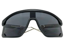 Oversized Retro Sporty Wrap Around Style SUNGLASSES Large Black Frame B0273
