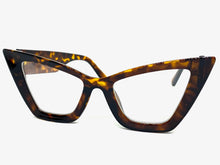 Oversized Exaggerated Retro Cat Eye Clear Lens EYEGLASSES Large Thick Tortoise Optical Frame - RX Capable M459