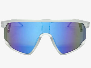 Oversized Retro Sporty Wrap Around Style SUNGLASSES Large Frosted Frame B0273