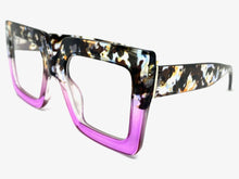 Oversized Vintage Retro Style Clear Lens EYEGLASSES Large Square Optical Frame - RX Capable 1256