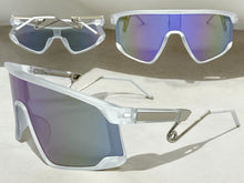 Oversized Retro Sporty Wrap Around Style SUNGLASSES Large Frosted Frame B0273