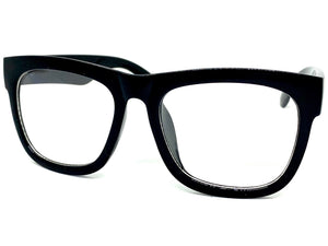 Oversized Classic Vintage Retro Style Clear Lens EYEGLASSES Thick Black Frame 3276