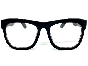 Oversized Classic Vintage Retro Style Clear Lens EYEGLASSES Thick Black Frame 3276
