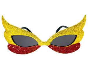 Vibrant Mardi Gras Party Club Beach Cruise Raver Festival SUNGLASSES Fun Shades Glitter Frame C924