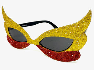 Vibrant Mardi Gras Party Club Beach Cruise Raver Festival SUNGLASSES Fun Shades Glitter Frame C924