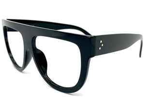 Oversized Vintage Retro Style Large Thick Black Lensless Eye Glasses- Frame Only NO Lens 6520