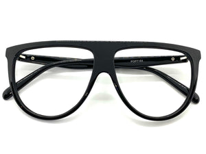Oversized Vintage Retro Style Large Black Lensless Eye Glasses- Frame Only NO Lens 7164