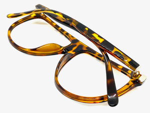 Oversized Vintage Retro Style Large Tortoise Lensless Eye Glasses- Frame Only NO Lens 7164