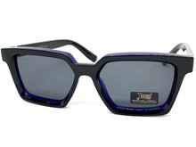 Classic Biker Gangster Hardcore LOCS SUNGLASSES Square Black & Blue Frame 91211