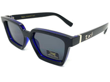 Classic Biker Gangster Hardcore LOCS SUNGLASSES Square Black & Blue Frame 91211