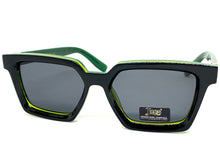 Classic Biker Gangster Hardcore LOCS SUNGLASSES Square Black & Green Frame 91211