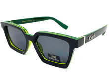 Classic Biker Gangster Hardcore LOCS SUNGLASSES Square Black & Green Frame 91211