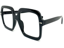 Oversized Vintage Retro Style Large Black Lensless Eye Glasses- Frame Only NO Lens 8289
