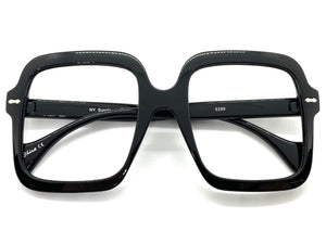 Oversized Vintage Retro Style Large Black Lensless Eye Glasses- Frame Only NO Lens 8289