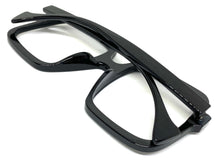 Oversized Vintage Retro Style Large Black Lensless Eye Glasses- Frame Only NO Lens 8289