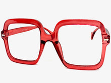 Oversized Vintage Retro Style Large Red Lensless Eye Glasses- Frame Only NO Lens 8289