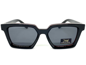 Classic Biker Gangster Hardcore LOCS SUNGLASSES Square Black & Red Frame 91211