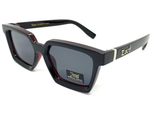 Classic Biker Gangster Hardcore LOCS SUNGLASSES Square Black & Red Frame 91211