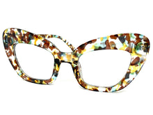 Classic Vintage Retro Cat Eye Style Clear Lens EYEGLASSES Large Funky Optical Frame - RX Capable 7725