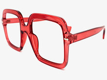 Oversized Vintage Retro Style Large Red Lensless Eye Glasses- Frame Only NO Lens 8289