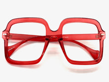 Oversized Vintage Retro Style Large Red Lensless Eye Glasses- Frame Only NO Lens 8289