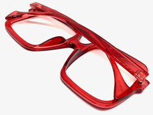 Oversized Vintage Retro Style Large Red Lensless Eye Glasses- Frame Only NO Lens 8289