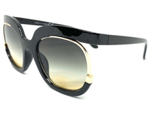 Oversized Vintage Retro Style SUNGLASSES Large Black & Gold Frame 2068