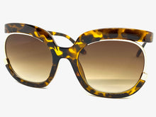Oversized Vintage Retro Style SUNGLASSES Large Tortoise & Gold Frame 2068